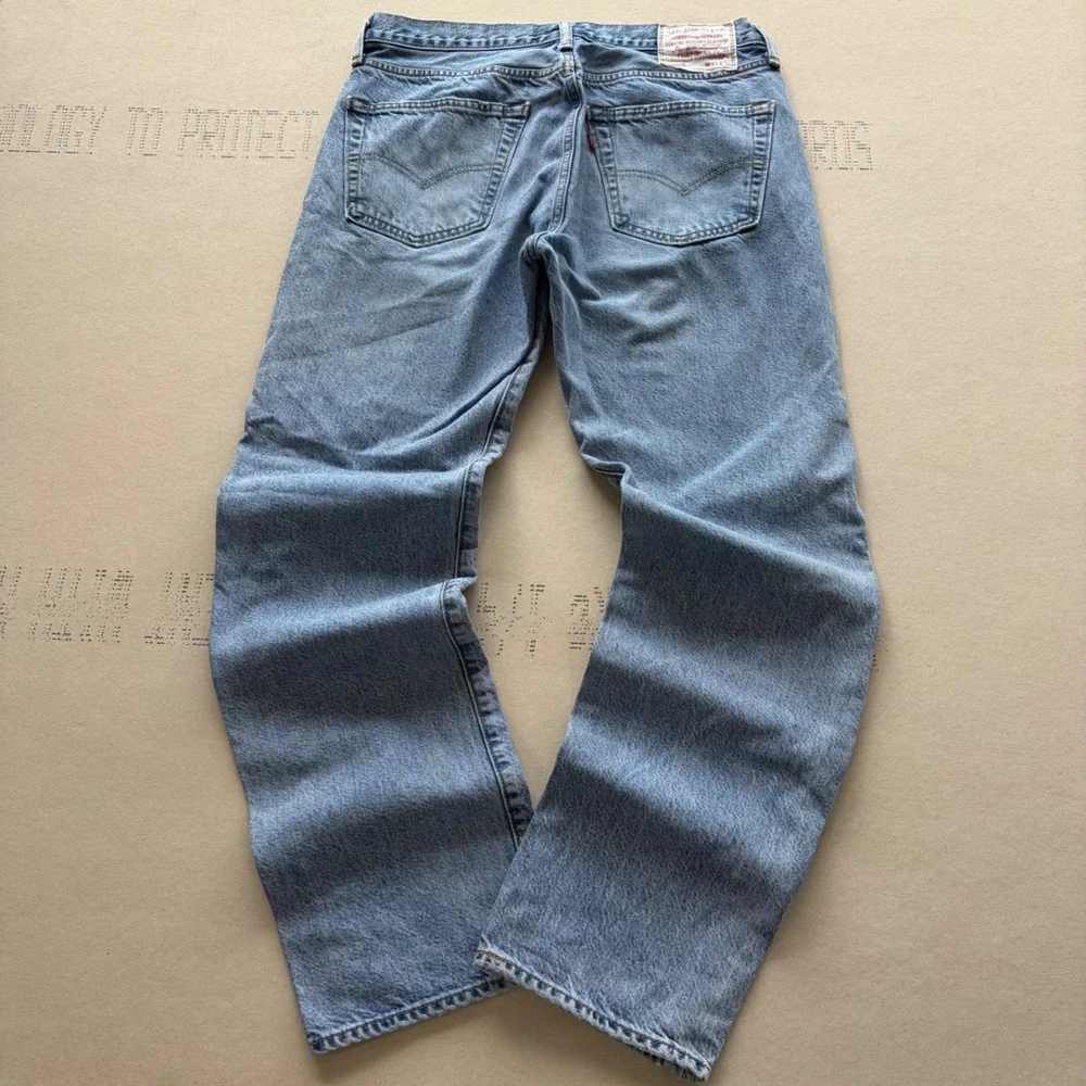 Y2K Big E Levis 501 Original Fit Light Wash Denim Jeans